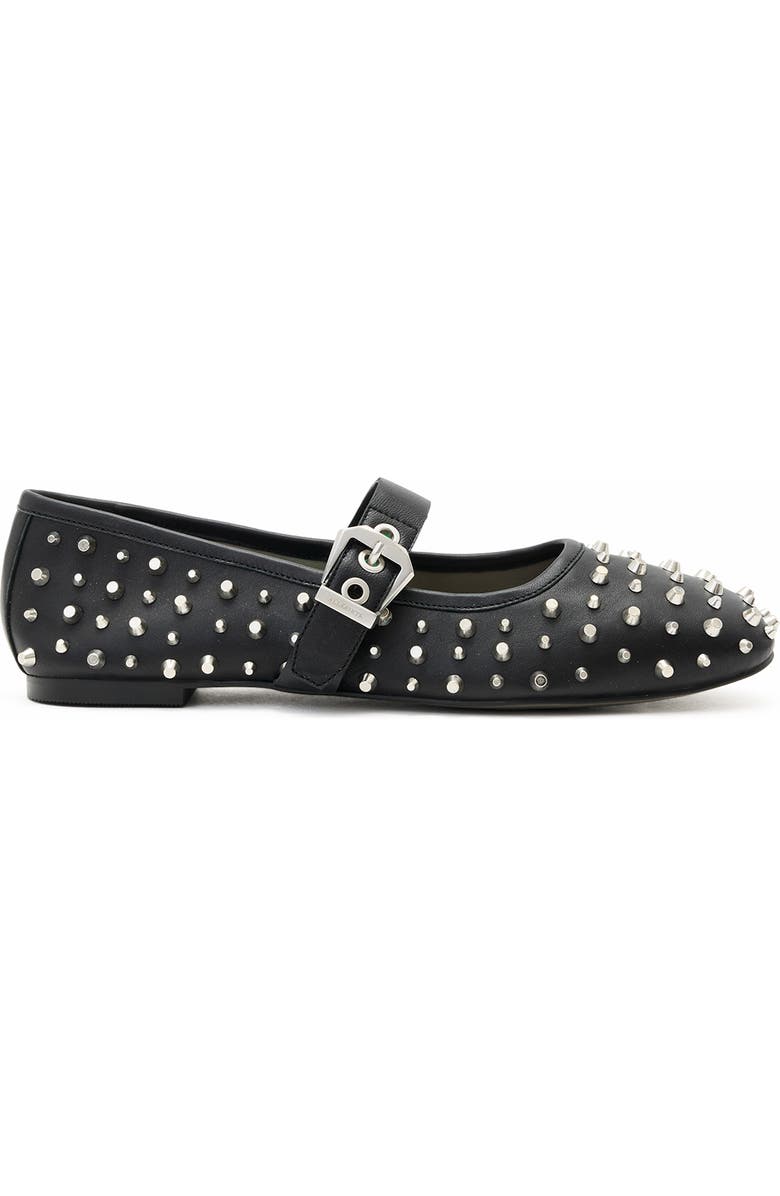 AllSaints Holly Stud Mary Jane Flat, Alternate, color, Black
