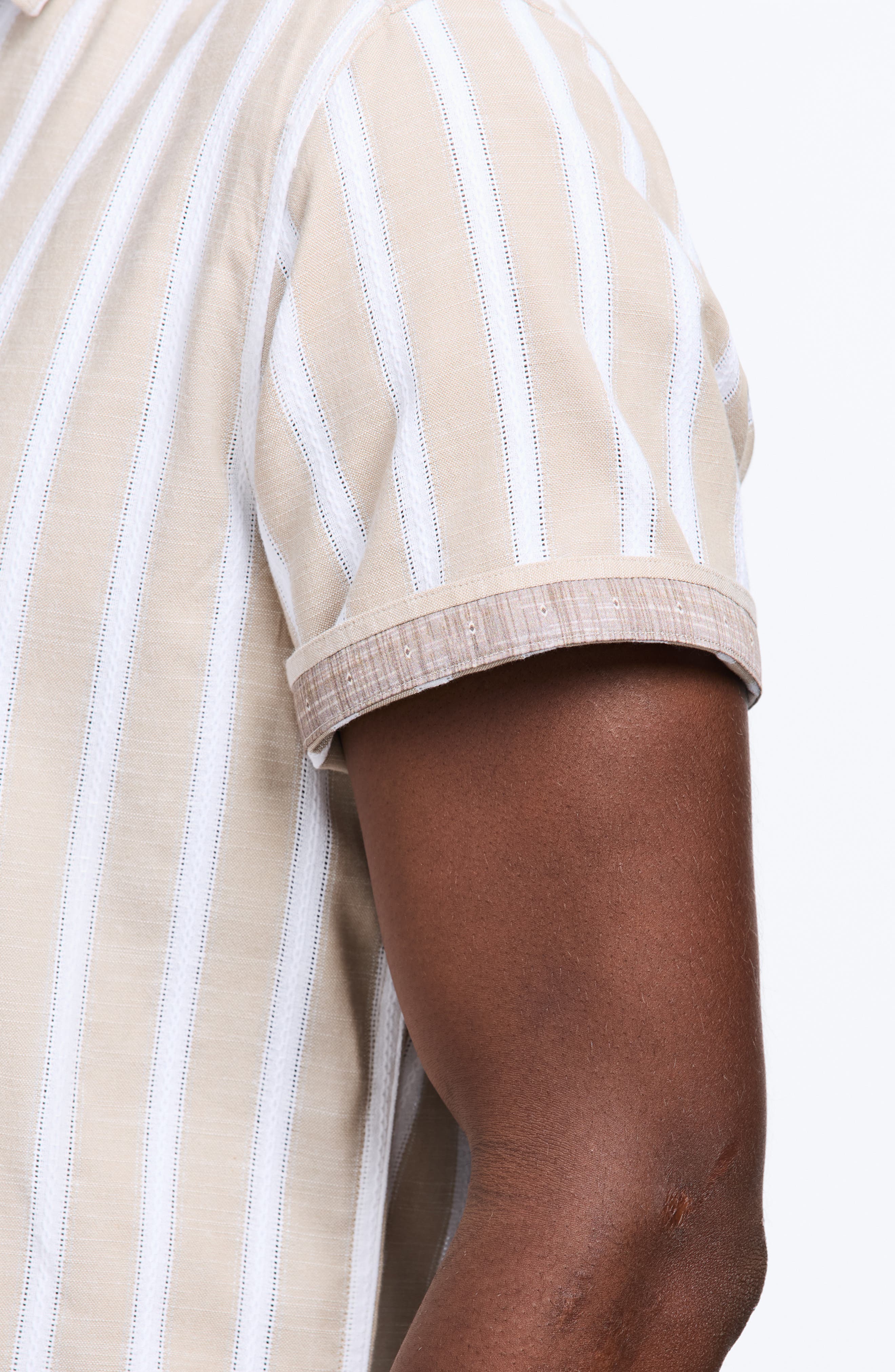 Preston Stripe Short Sleeve Cotton Blend Button-Up Shirt - image 2
