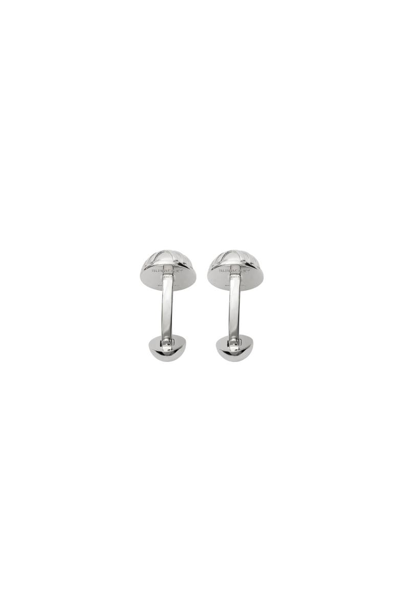 Engraved Check Cufflinks, Alternate, color, Silver