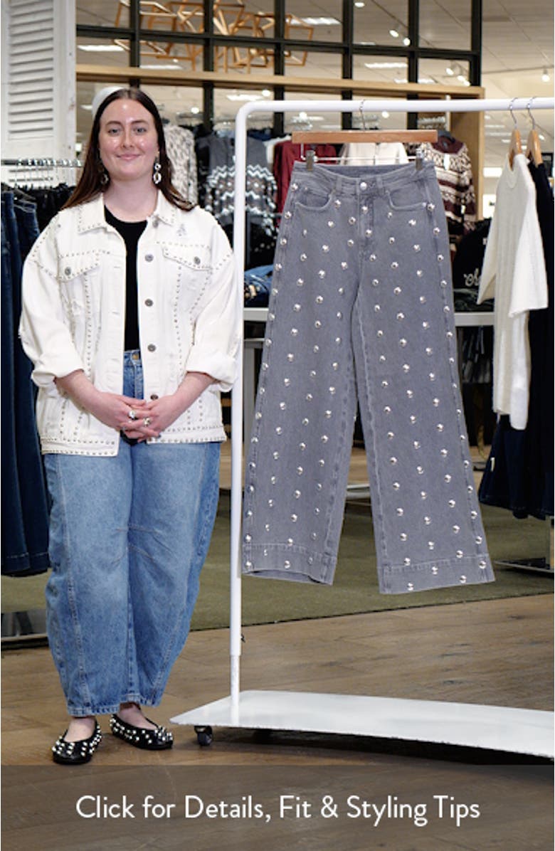 Betsy Studded Flare Ankle Jeans, sales video thumbnail