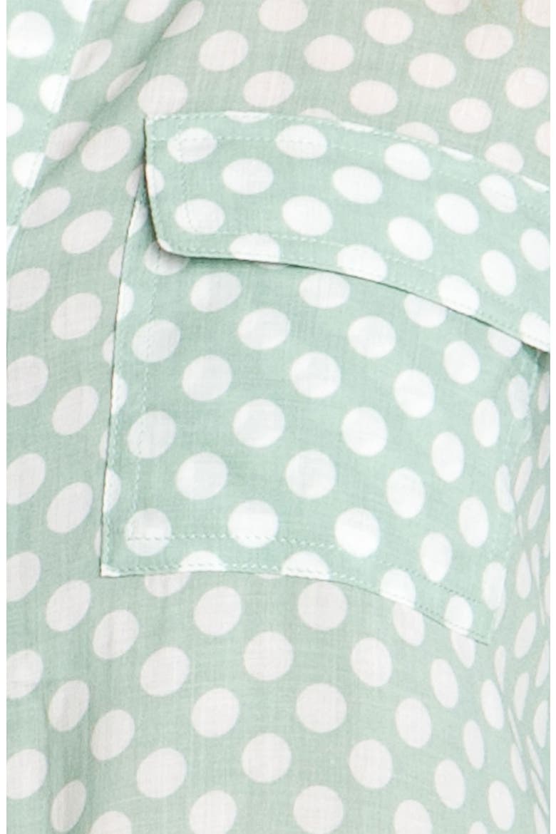 Gibson Polka Dot Pocket Shirt, Alternate, color, MINT