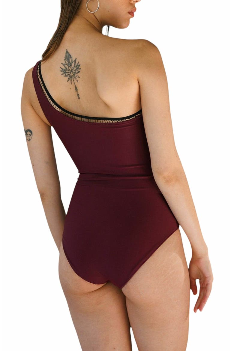 Onepiece Side Kim Reversible, Alternate, color, Dark Green to Wine