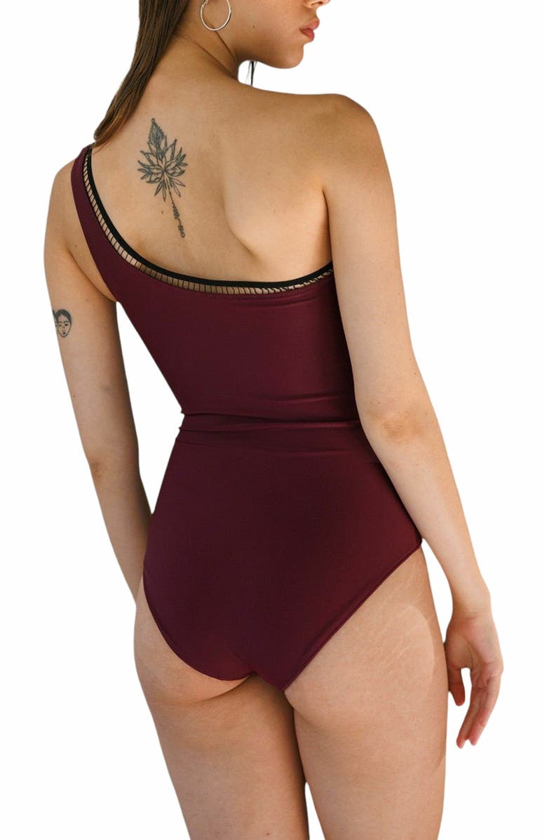 Biliblond Onepiece Side Kim Reversible, Alternate, color, Dark Green To Wine