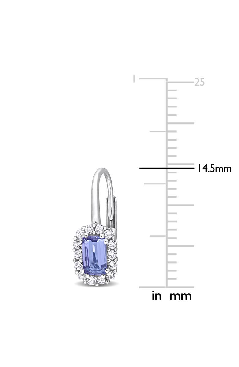 Julianna B. Tanzanite & White Sapphire Leverback Earrings, Alternate, color, Tanzanite