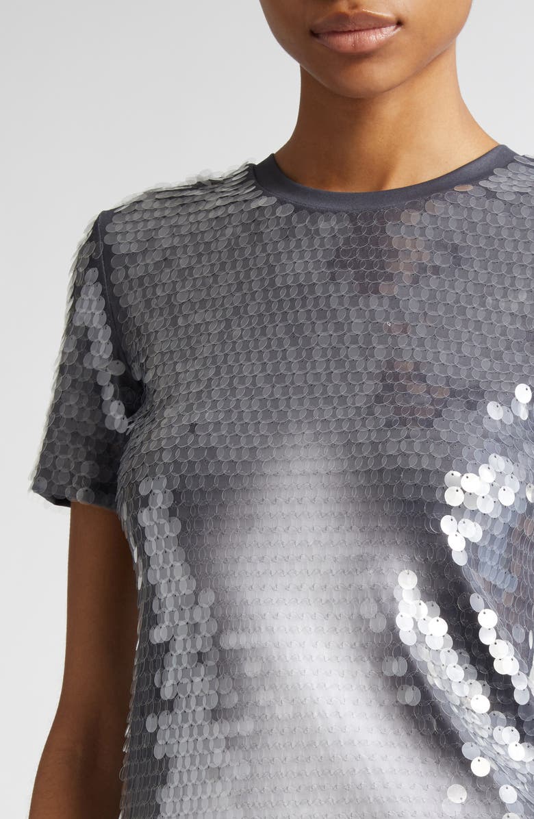 SPORTMAX Gradient Paillette Jersey Top, Alternate, color, Shaded Black