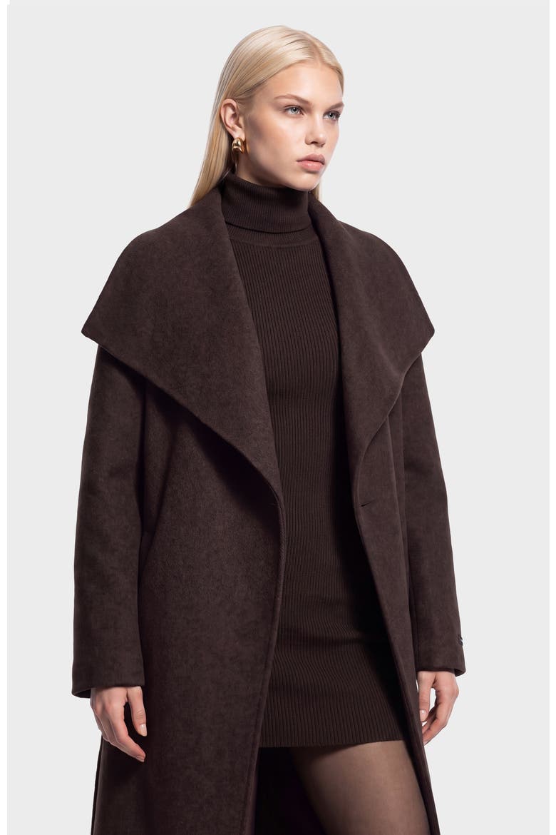 Cindy Wool Cashmere Coat, Alternate, color, Heather Cacao