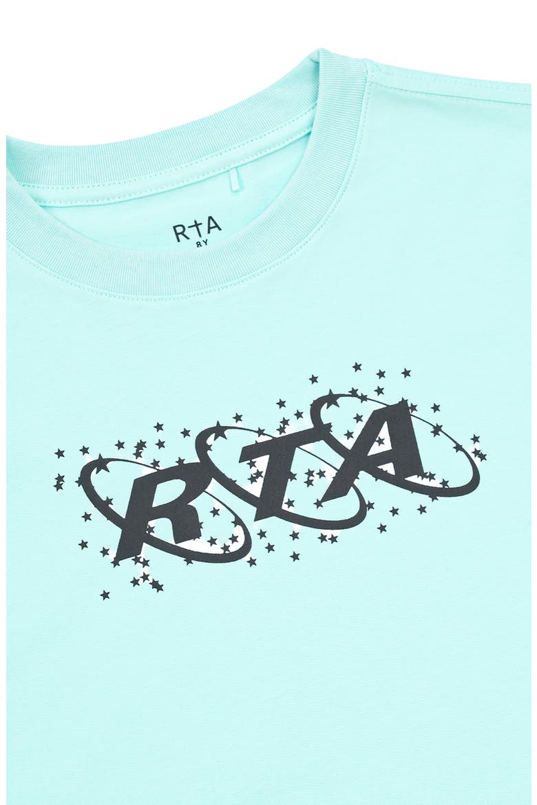 Kids' Hollis Long Sleeve Cotton Graphic T-Shirt, Alternate, color, TURQUOISE PLANETARY RTA
