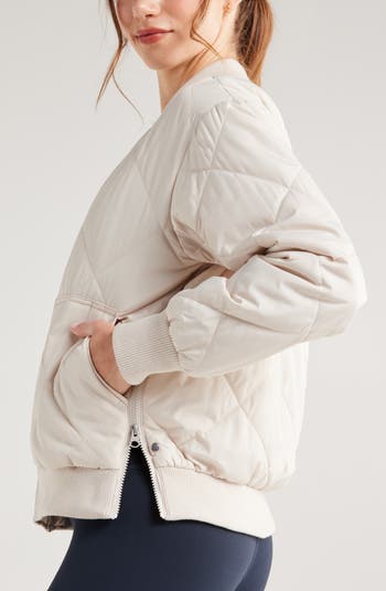Zella Quilted Aviator Jacket | Nordstrom