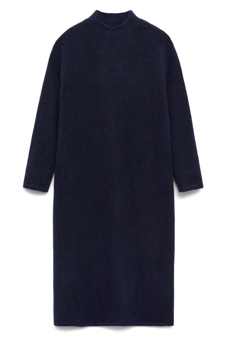 Mock Neck Long Sleeve Sweater Dress, Alternate, color, DARK NAVY