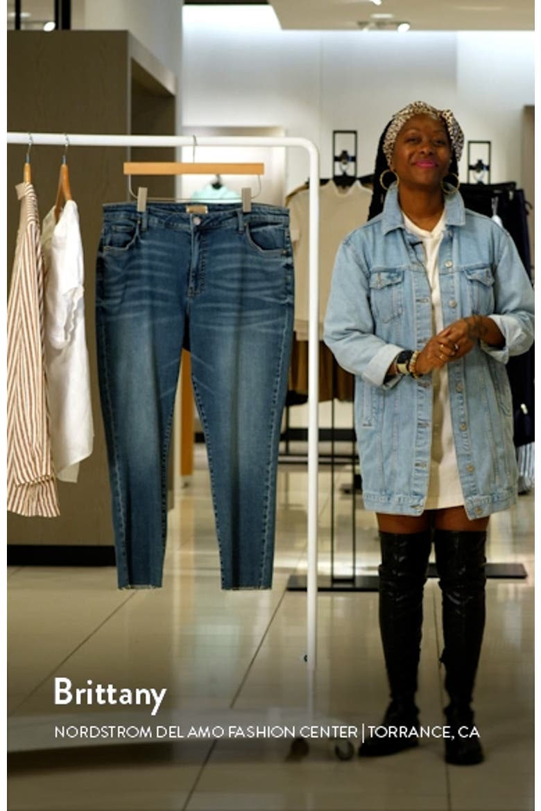 Reese Fab Ab Raw Hem High Waist Ankle Slim Jeans video