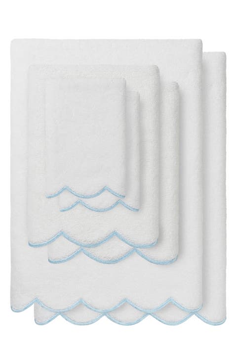 Adornia Scallop 6-Piece Towel Set
