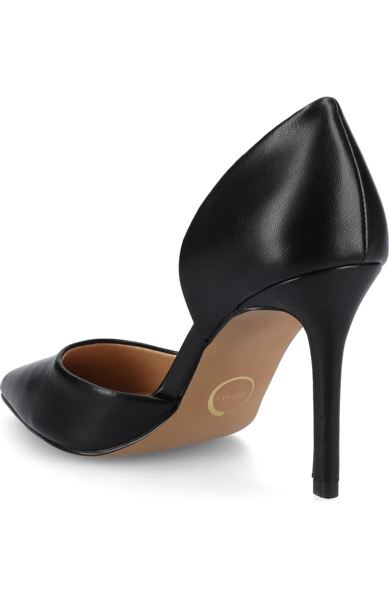 Journee Collection Blanca Half d'Orsay Pump, Alternate, color, Black