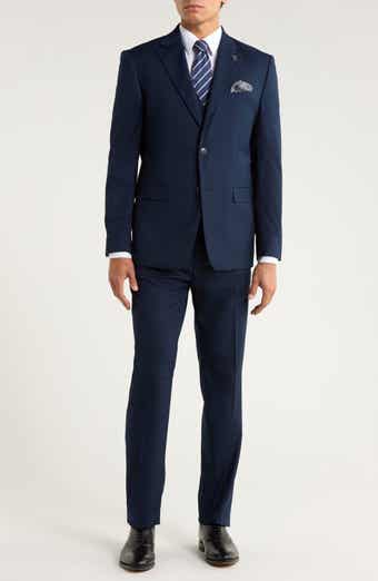 ZEGARIE Navy Mélange 3-Piece Suit