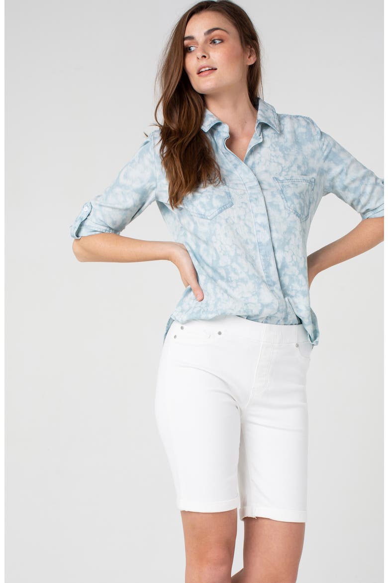 Chloe Pull-On Bermuda Shorts, Alternate, color, BRIGHT WHITE