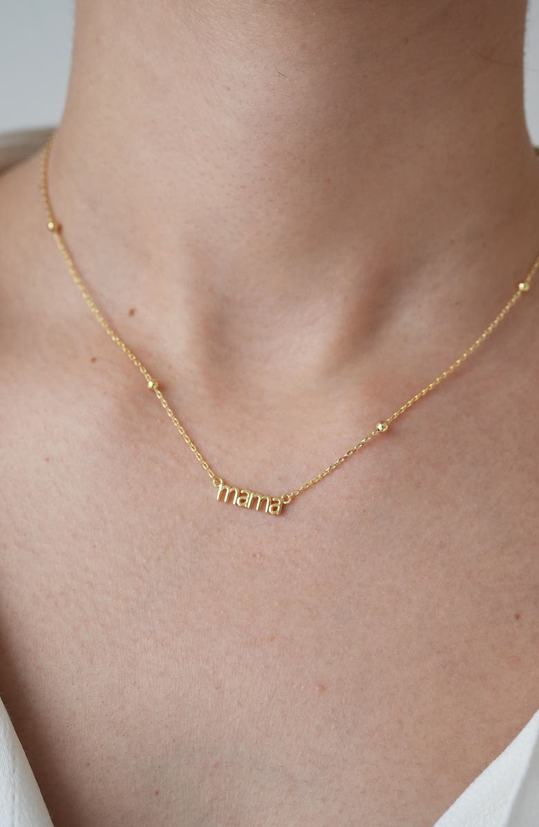 Argento Vivo Sterling Silver Mama Pendant Necklace, Alternate, color,