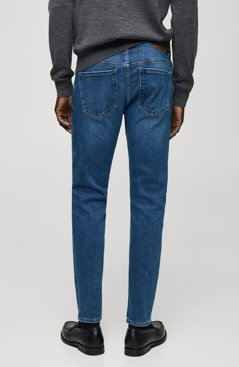 MANGO Jude Skinny Fit Stretch Denim Jeans, Alternate, color, Dark Blue
