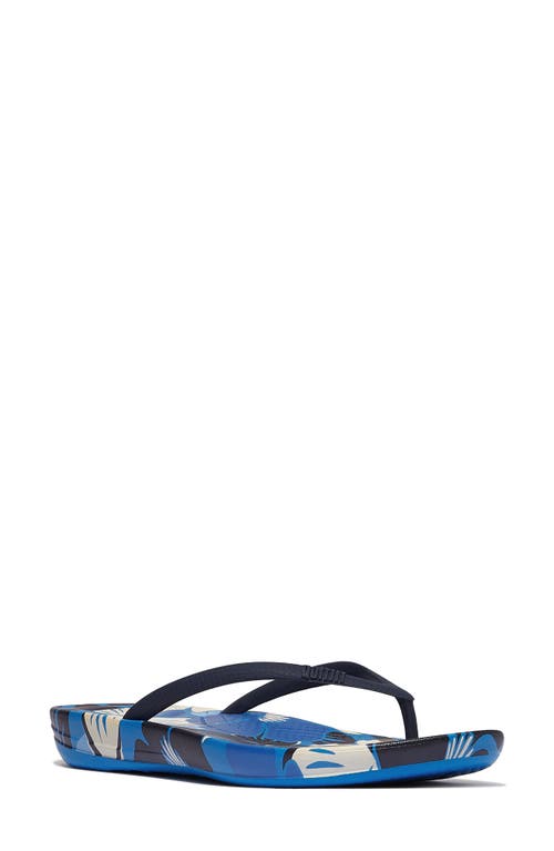 Fitflop Iqushion™ Flowerz Flip Flop In Bondi Blue Mix