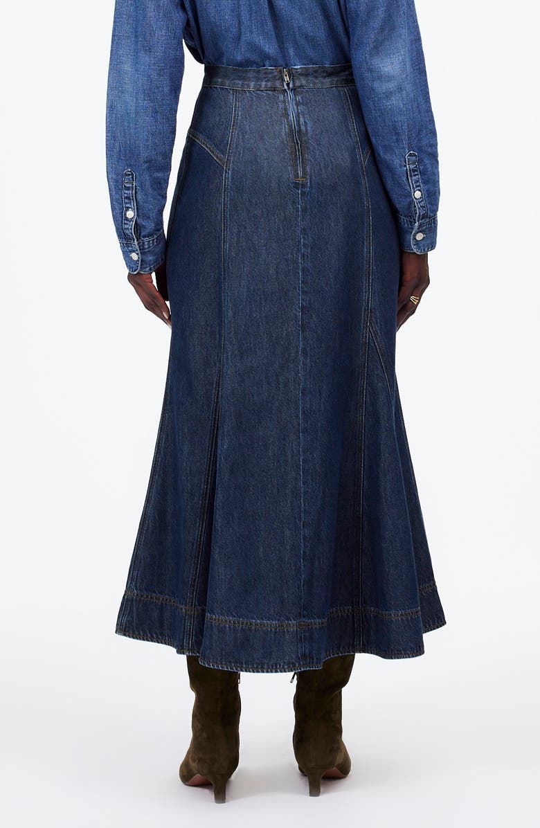 Madewell Airy Denim Midi Circle Skirt, Alternate, color,