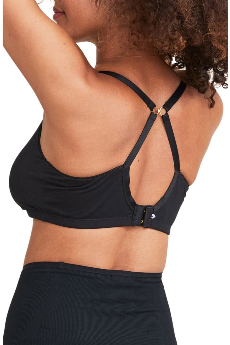 The Everyday Nursing Maternity Wireless Bra, Alternate, color, BLACK