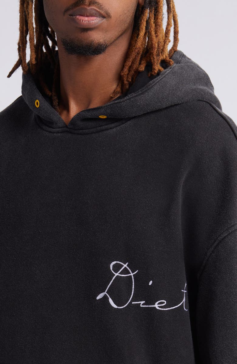 DIET STARTS MONDAY Chainstitch Logo Cotton Hoodie, Alternate, color, 