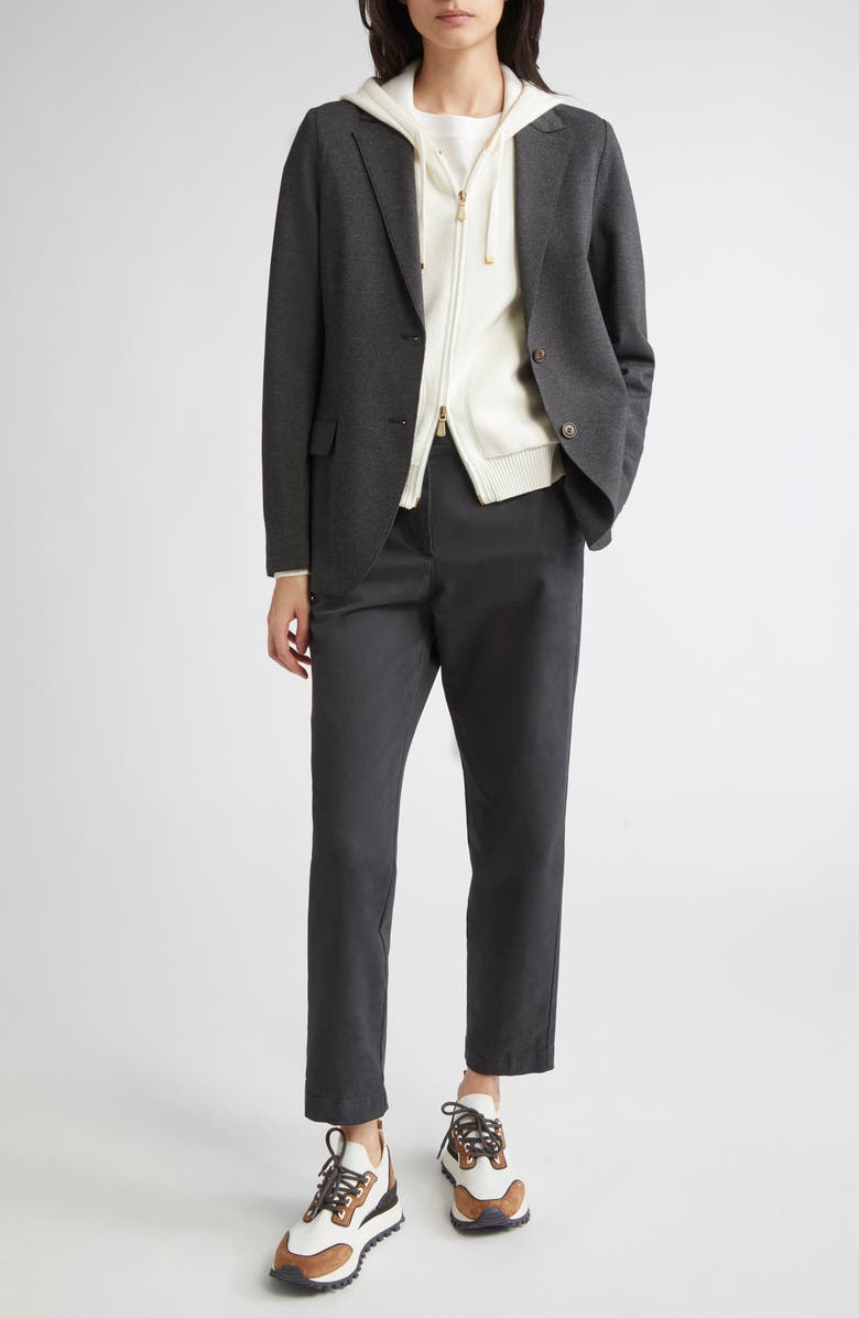 Eleventy Single Breasted Soft Jacket, Alternate, color, 15 Smoke Gray Melang