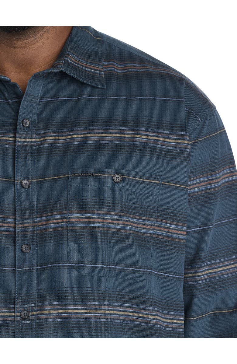 O
Neill Big 
Tall Caruso Striped Cord Shirt, Alternate, color, Midnight Navy