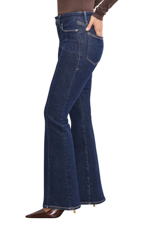 Good American Good Petite Front Seam Flare Jeans In Purple
