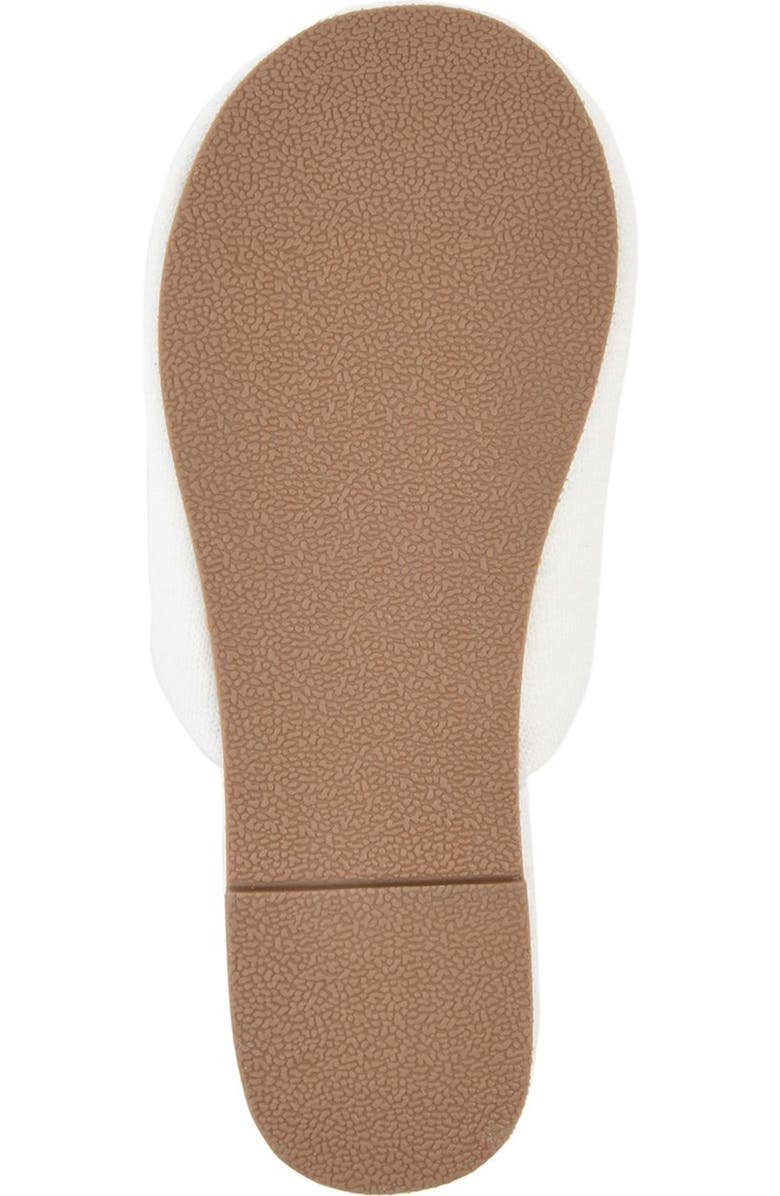 Journee Collection Nightfall Faux Fur Pompom Slipper, Alternate, color, Cream