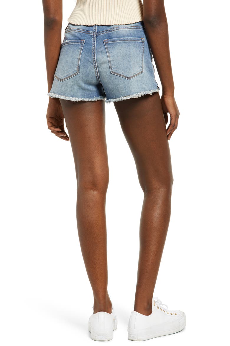 Aubrey High Waist Cutoff Denim Shorts, Alternate, color, SAN MARINO
