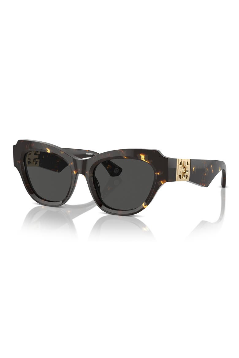 52mm Irregular Sunglasses, Alternate, color, DK HAVANA