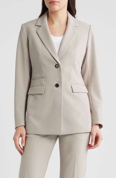 Anne Klein Two-Button Stretch Blazer (Regular & Petite)