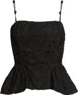 CIEBON Luna Embroidered Peplum Tank