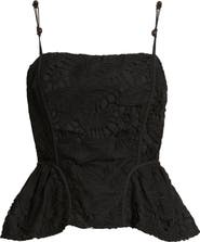 CIEBON Luna Embroidered Peplum Tank