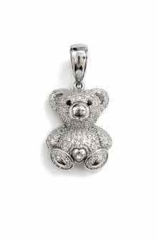 BEST SILVER Moissanite Bear Pendant