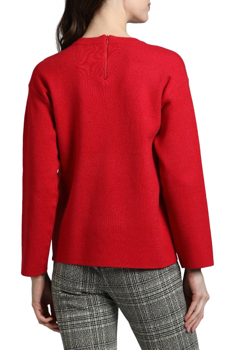APNY V-Neck Sweater, Alternate, color, Red