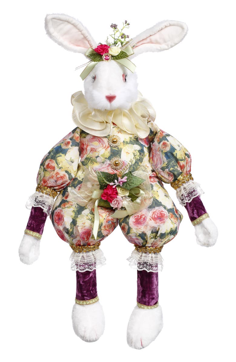 Mark Roberts Bean Bag Pillow Body Rabbit, Large, Main, color, Soft Pink