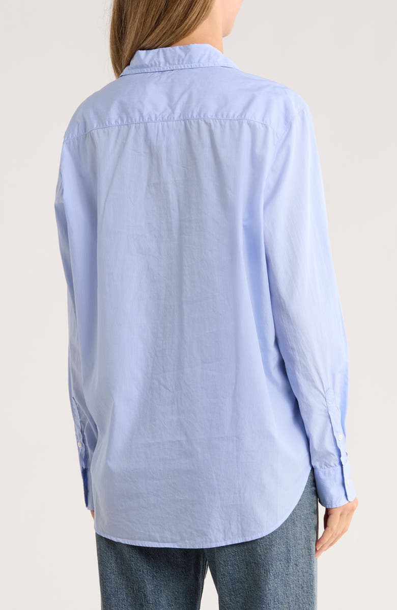 Frank & Eileen Eileen Relaxed Fit Cotton Button-Up Shirt, Alternate, color, Thin White / Blue Stripe