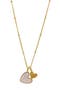 Mother-of-Pearl Heart Charm Water Resistant Necklace