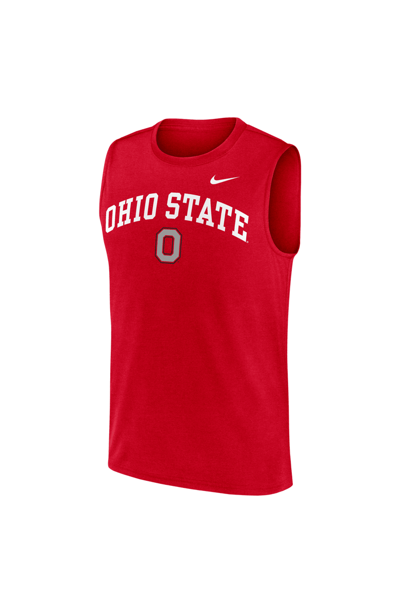 Nike Men's Nike Scarlet Ohio State Buckeyes Primetime Legend Arch Dri-FIT Muscle Tank Top, Alternate, color, Scarlet