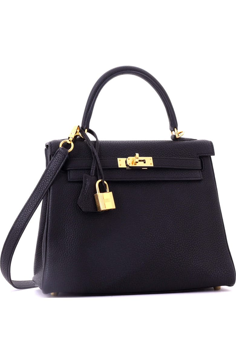 Pre-Owned Hermes Kelly Handbag Black Togo with Gold Hardware 25, Alternate, color, Noir