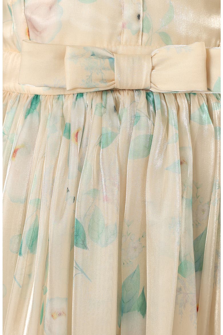 Freesia Floral Ruffle Maxi Dress, Alternate, color, CREAM