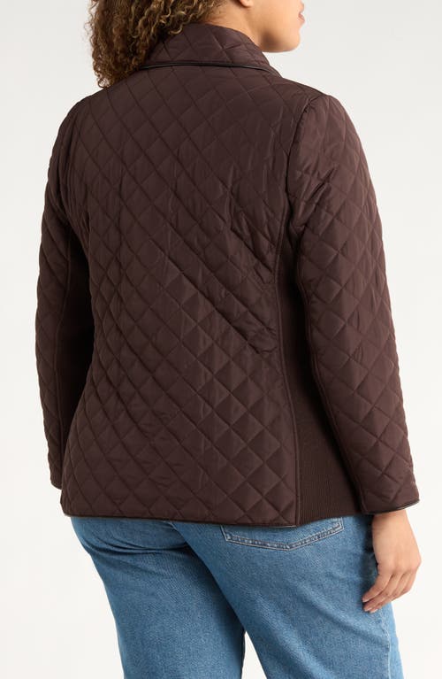 Jones New York Quilted Jacket In Brown