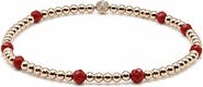 Bowood Lane Ruby Gold Filled Beaded Bracelet