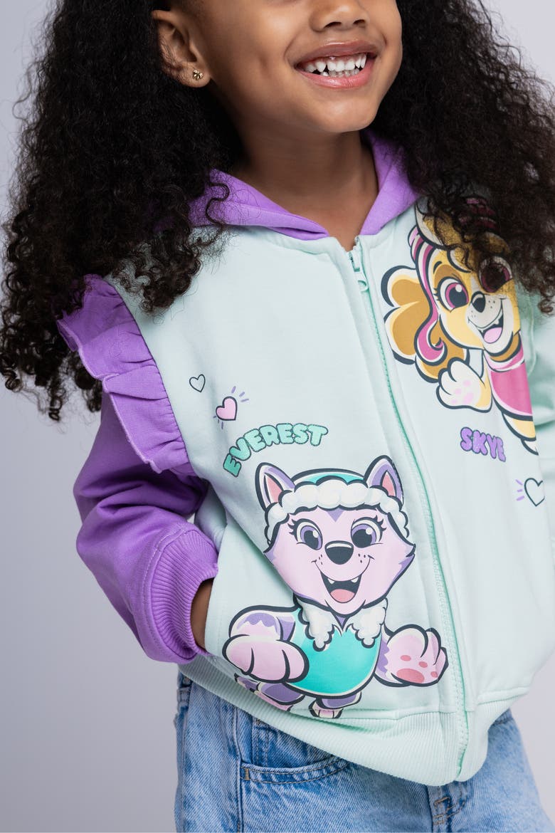 Fleece Zip-Up Hoodie, Alternate, color, Skye Everest Lilac
