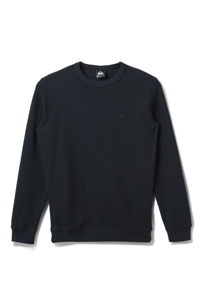 Flanders Cotton Blend Thermal T-Shirt, Main, color, BLACK