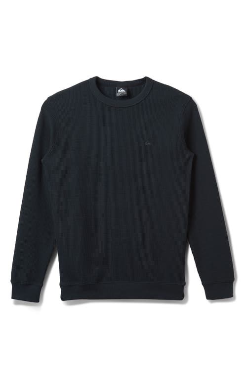 Quiksilver Flanders Cotton Blend Thermal T-shirt In Black