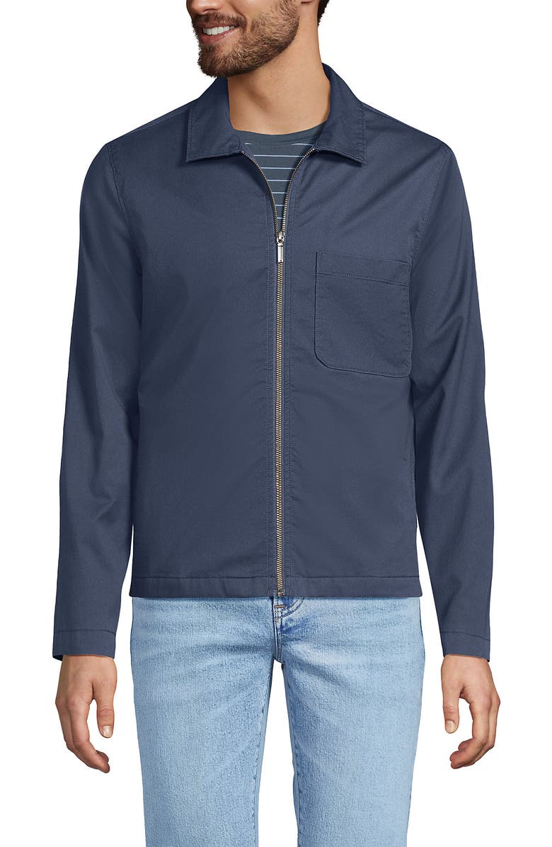 Lands' End Lightweight Full Zip Jacket, Alternate, color, Slate Blue