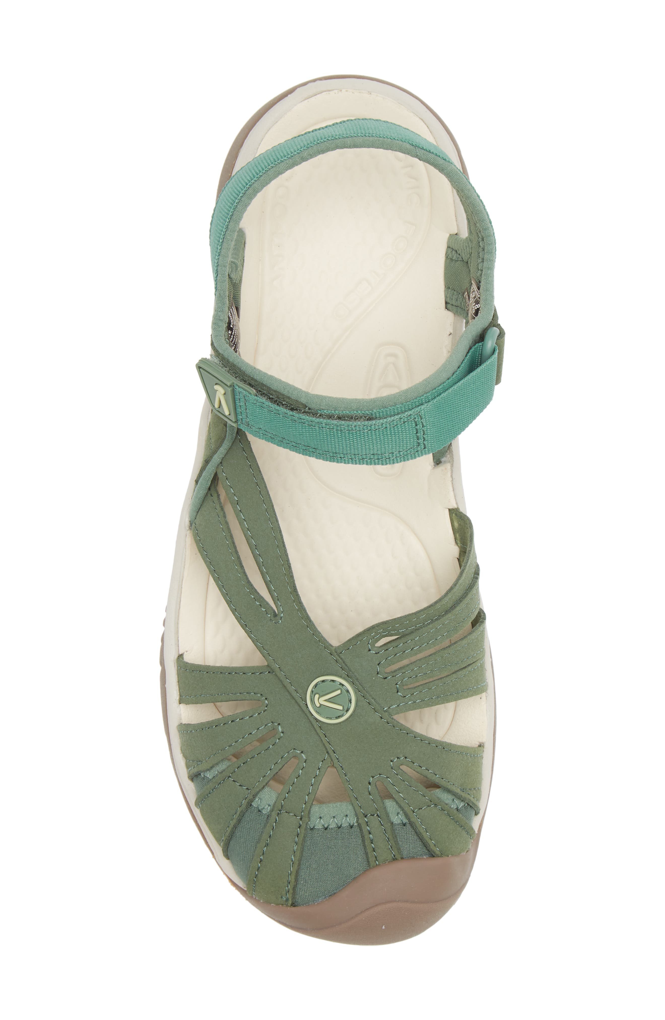 'Rose' Sandal, Alternate, color, DARK IVY/ BUTTERFLY