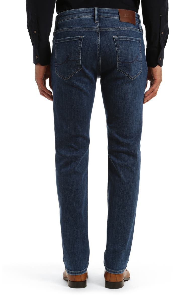 Courage Straight Leg Stretch Organic Cotton Jeans, Alternate, color, DEEP BRUSHED ORGANIC