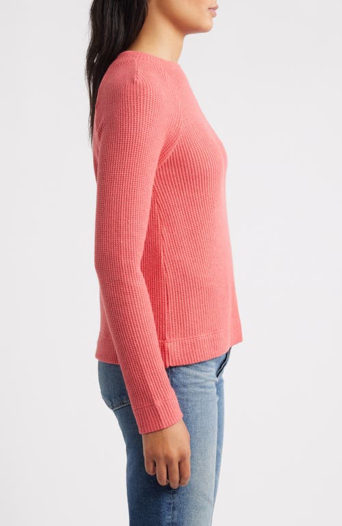 Nic + Zoe Nic+zoe Thermal Knit Button Top In Red